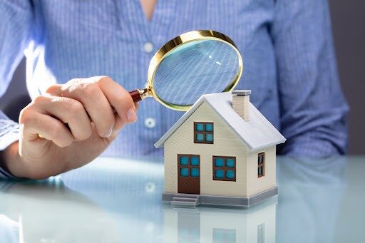 A home under a magnifying glass.